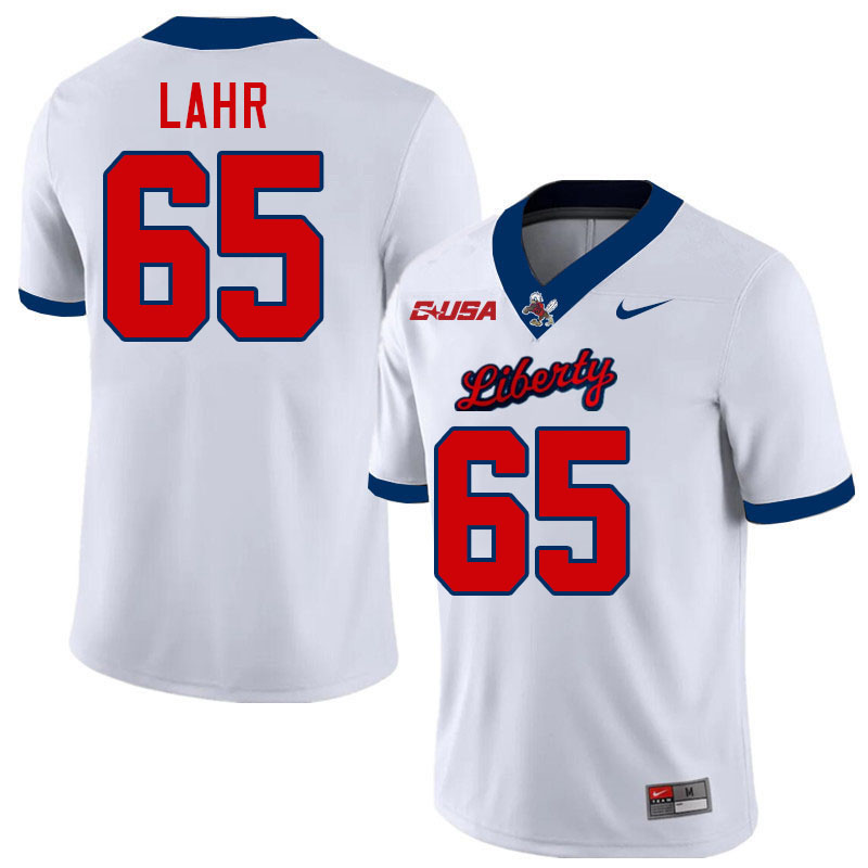 Liberty Flames #65 Rex Lahr College Football Jerseys Stitched-White